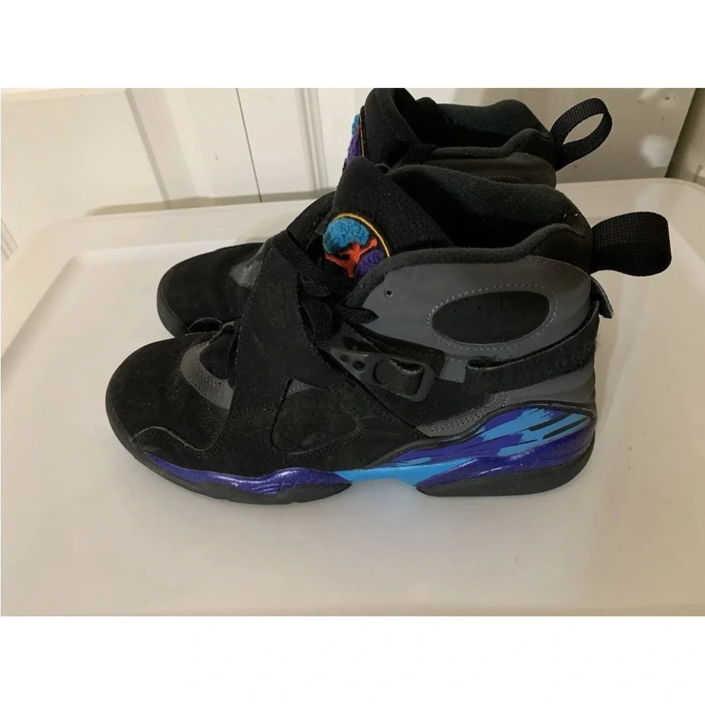 Nike air Jordan 8‎ retro size 6Y aqua Sneakers Black 305368-025